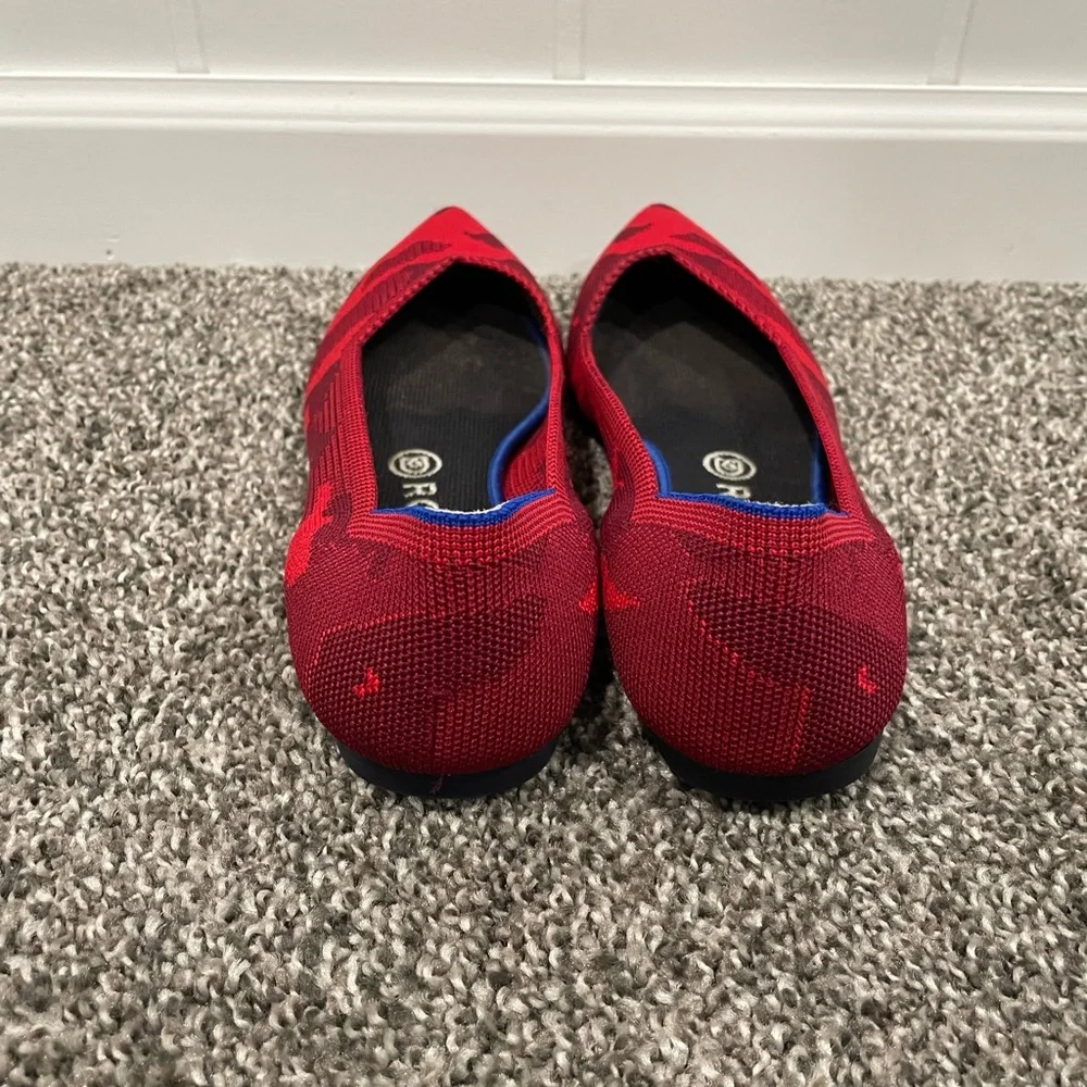 Rothy’s Red Camo Knit Pointed Flats - Picture 3 of 5